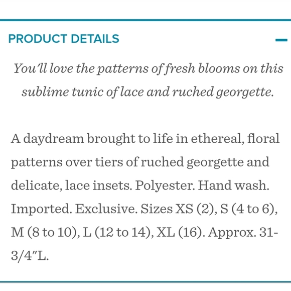 🆕🌿SUNDANCE BOHO LACE TUNIC🌿 - Picture 3 of 3